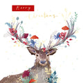 Never Alone & Floral Stag - Twin Pack of Christmas Cards