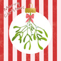 Mistletoe Bauble & Snowdrop Bauble - Twin Pack of Christmas Cards