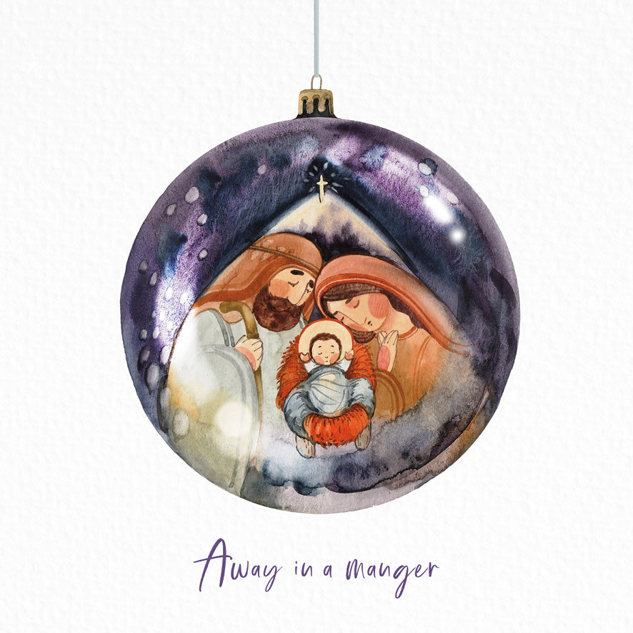 Manger Bauble & Kings Bauble - Twin Pack of Christmas Cards