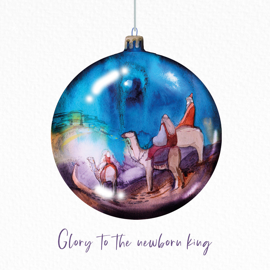 Manger Bauble & Kings Bauble - Twin Pack of Christmas Cards